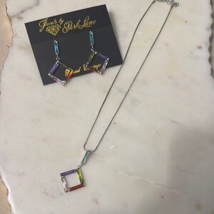 “Panache” Beautifully Designed Multi Colored Necklace with Earrings